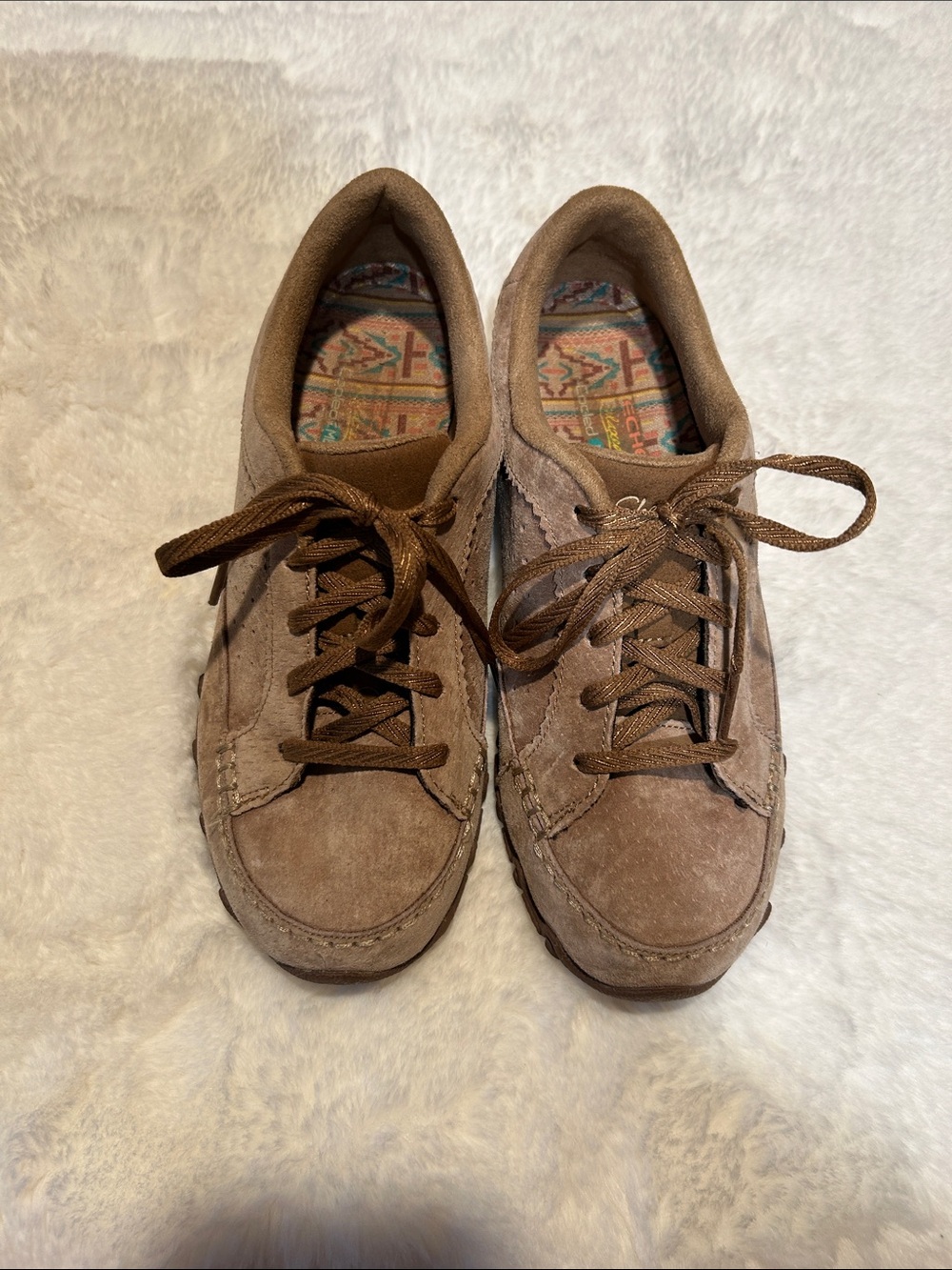 Skechers Women's Brown Suede Athletic Sneakers